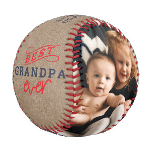 Balle De Baseball Cadeau Pour Grand-Père Photo Keepsaké Baseball