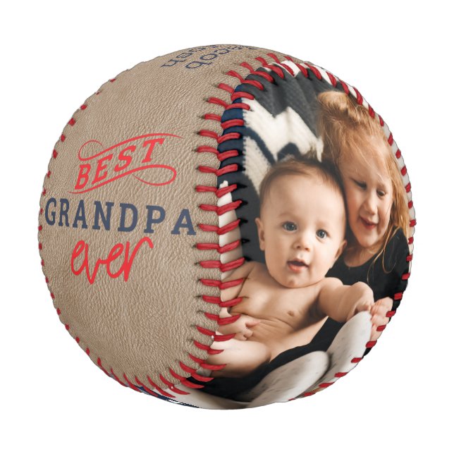 Balle De Baseball Cadeau Pour Grand-Père Photo Keepsaké Baseball (Angle)