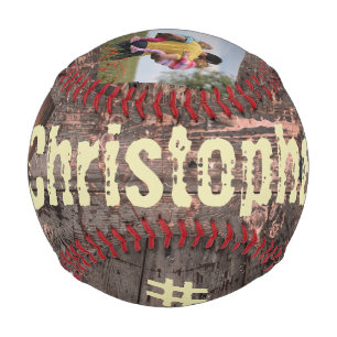 Balle De Baseball Cadeau pour papa Effet bois #1 Papa