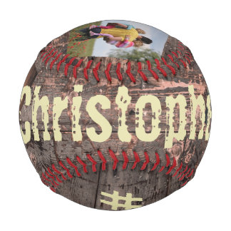 Balle De Baseball Cadeau pour papa Effet bois #1 Papa