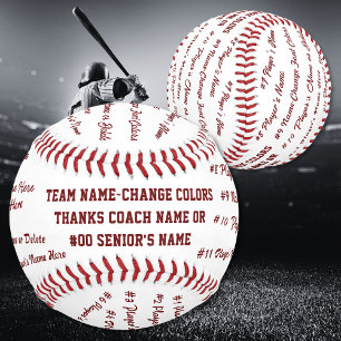 Balle De Baseball Cadeaux personnalisés pour joueurs de baseball sen