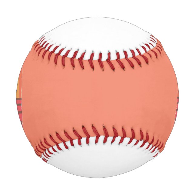 Balle De Baseball California Cute Design Idées Cadeau Coucher de sol (Devant)