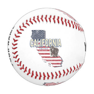 Balle De Baseball California États-Unis Retro State Map Vintage