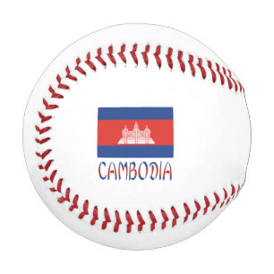 Balle De Baseball Cambodge Drapeau Cambodgien Nom Personnalisé
