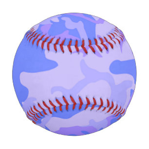 Balle De Baseball Camouflage Pastel Blue Motif Abstrait