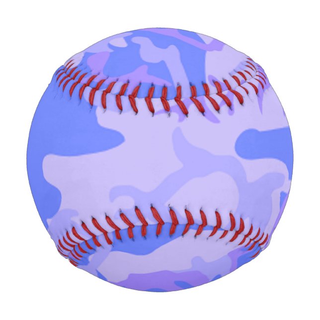 Balle De Baseball Camouflage Pastel Blue Motif Abstrait (Devant)