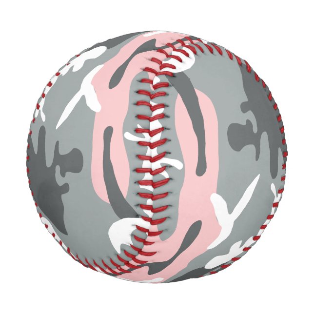 Balle De Baseball Camouflage rose et gris, Militaire, Armée (Angle)