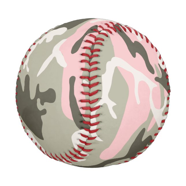 Balle De Baseball Camouflage rose et vert, Militaire, Armée (Angle)