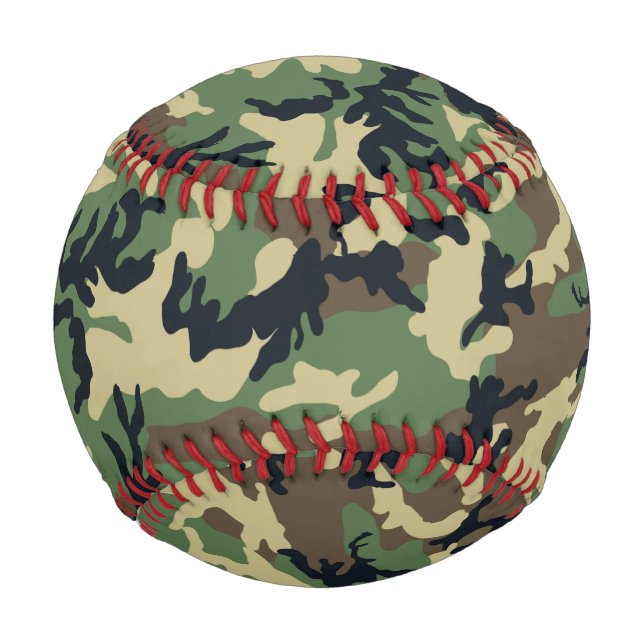 Balle De Baseball Camouflage Woodland (Devant)