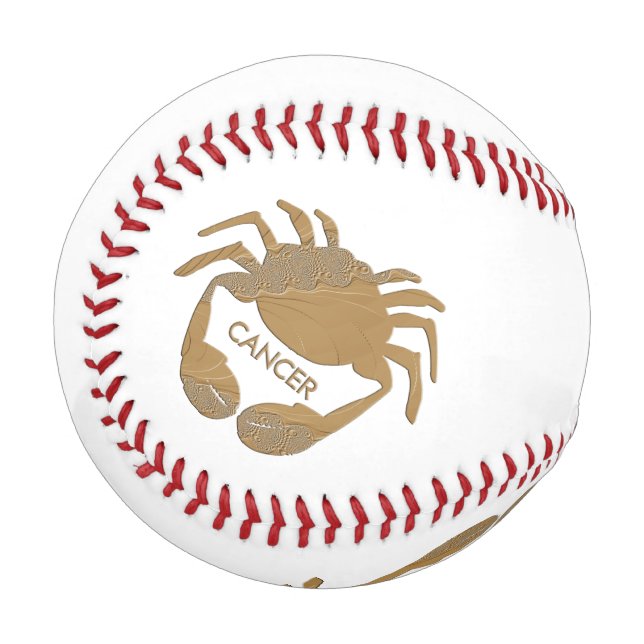 Balle De Baseball Cancer Crabe Zodiac (Dos Droite)