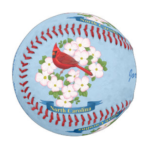Balle De Baseball Cardinal d'État de Caroline du Nord Oiseau Dogwood