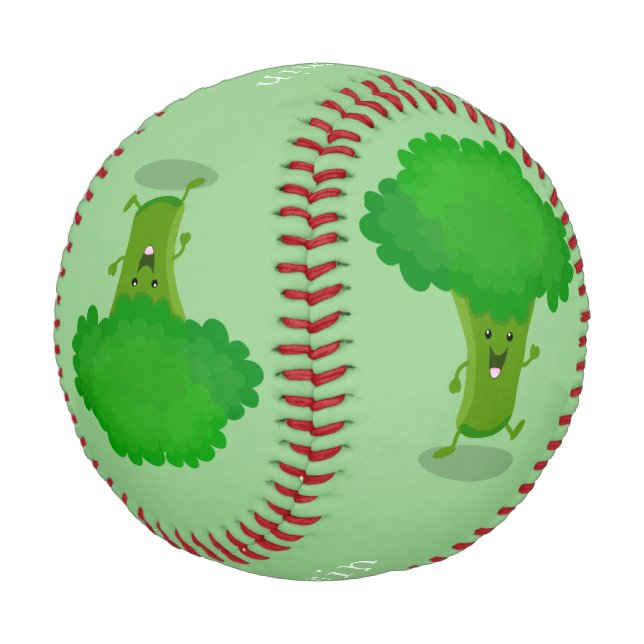 Balle De Baseball Caricature de brocoli dansant Cute kawaii (Angle)