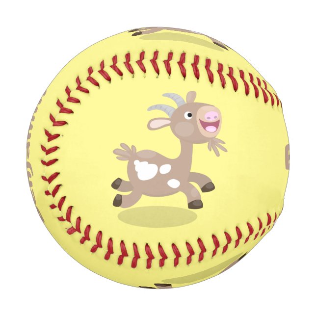 Balle De Baseball Caricature de chèvre billy joyeux (Devant Gauche)