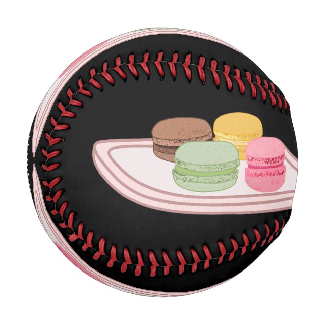 Balle De Baseball Caricature de Macaron (Devant Gauche)