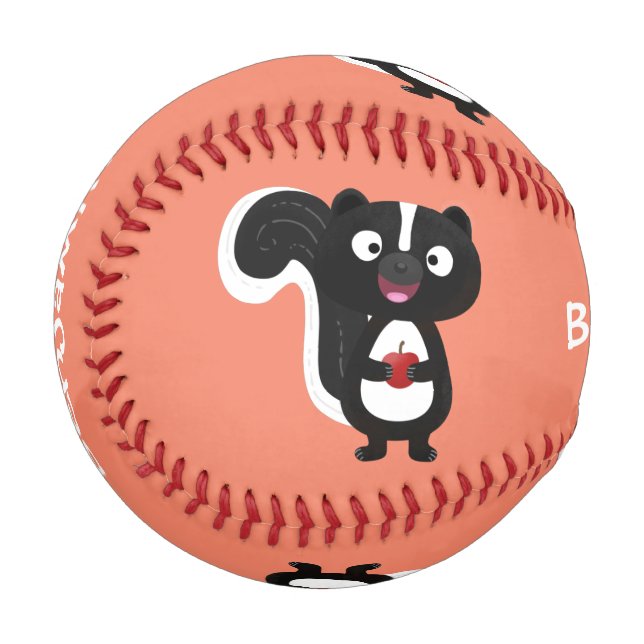 Balle De Baseball Caricature de skunk jote happy (Devant Gauche)