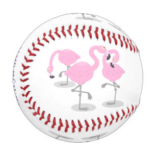 Balle De Baseball Caricature en trio flamand rose mou