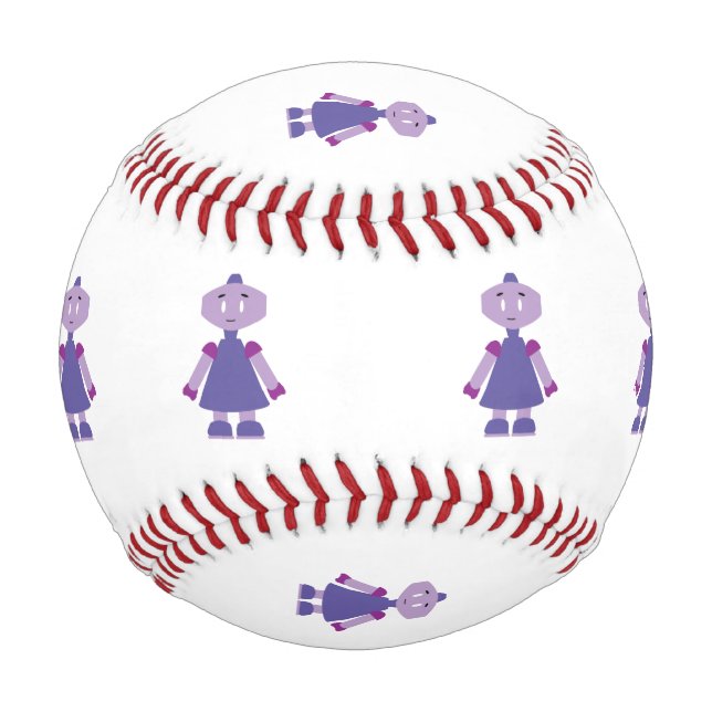 Balle De Baseball Caricature pour fille de robot (Devant)