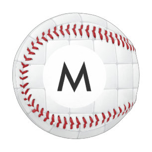 Balle De Baseball Carreau blanc monogramme