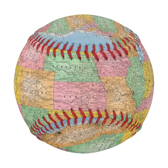 Balle De Baseball Carte 3 des États-Unis (Devant)