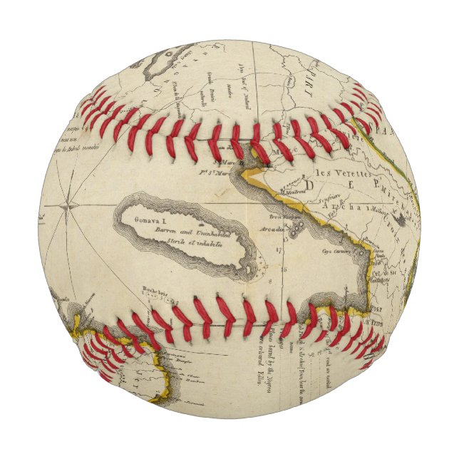 Balle De Baseball Carte Atlas d'Haïti (Devant)