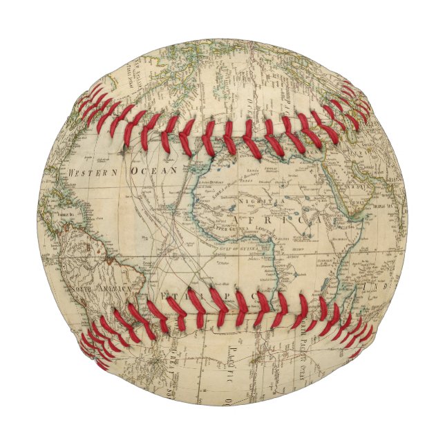 Balle De Baseball Carte couleur main du monde (Devant)
