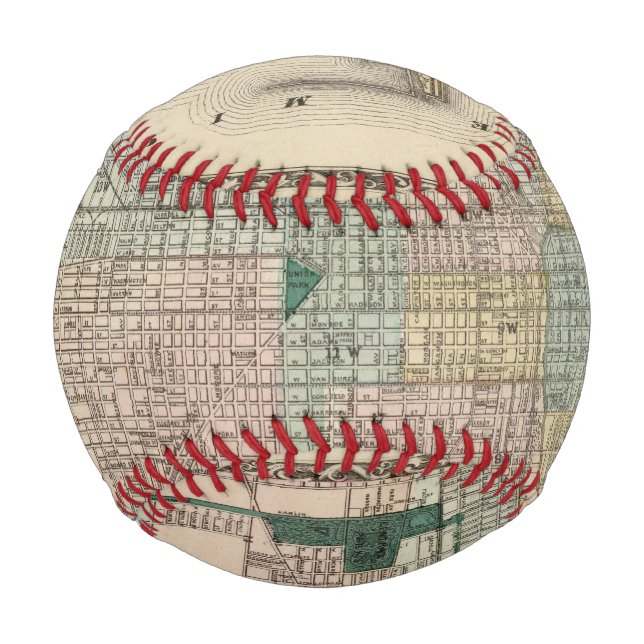 Balle De Baseball Carte de Chicago City (Devant)