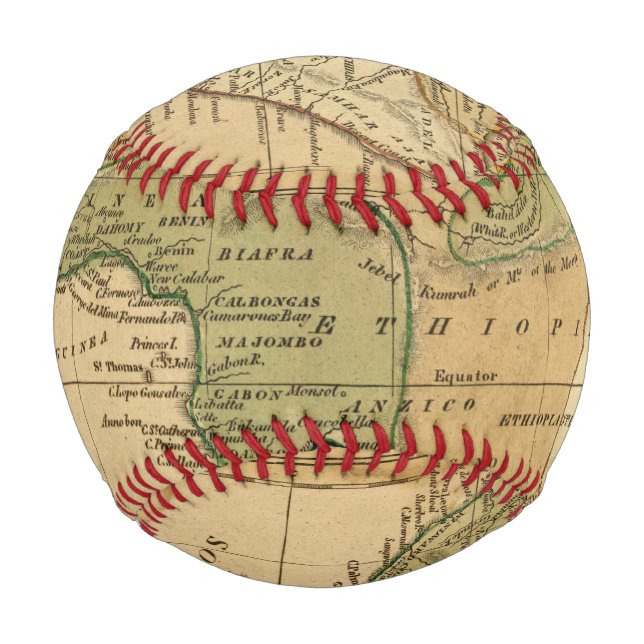 Balle De Baseball Carte de l'Afrique par Worcester (Devant)