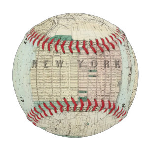 Balle De Baseball Carte de New York et de ses environs