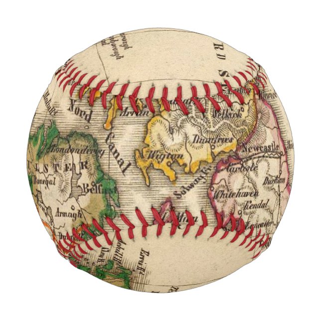 Balle De Baseball Carte des îles britanniques (Devant)
