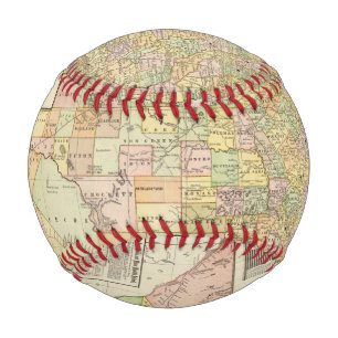 Balle De Baseball Carte du comté et du chemin de fer à grande éch