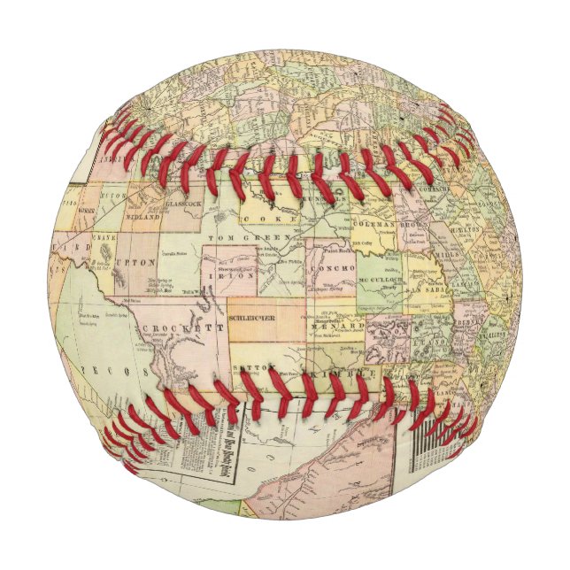 Balle De Baseball Carte du comté et du chemin de fer à grande échell (Devant)