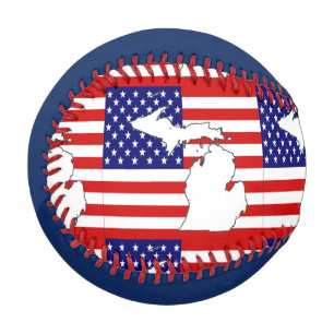 BALLE DE BASEBALL CARTE DU MICHIGAN