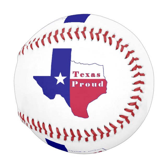 Balle De Baseball Carte du Texas Proud (Devant Droite)