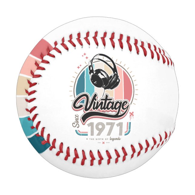 Balle De Baseball Casques vintages depuis 1971 (Devant Gauche)