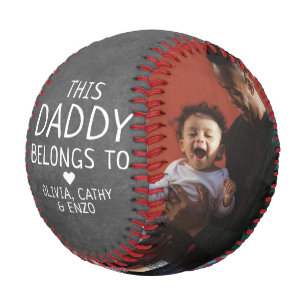Balle De Baseball Ce papa appartient à la Fête des pères photo noire