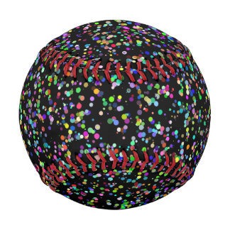 Balle De Baseball Cercles colorés bulles sur motif unique noir