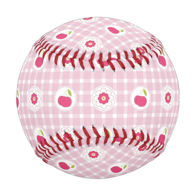 Balle De Baseball Cerise Pique-Nique Baseball (Devant)