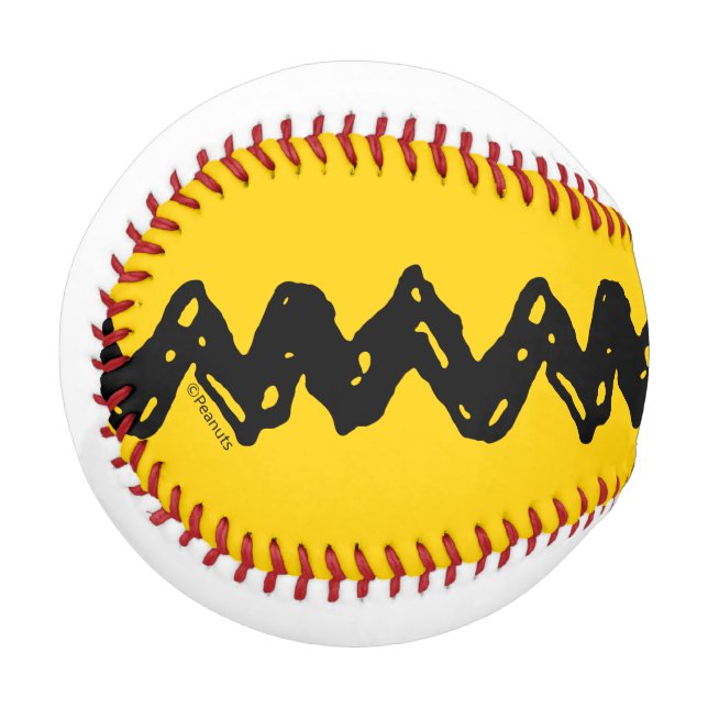 Balle De Baseball Charlie Brown Zig Zag Motif (Devant Gauche)