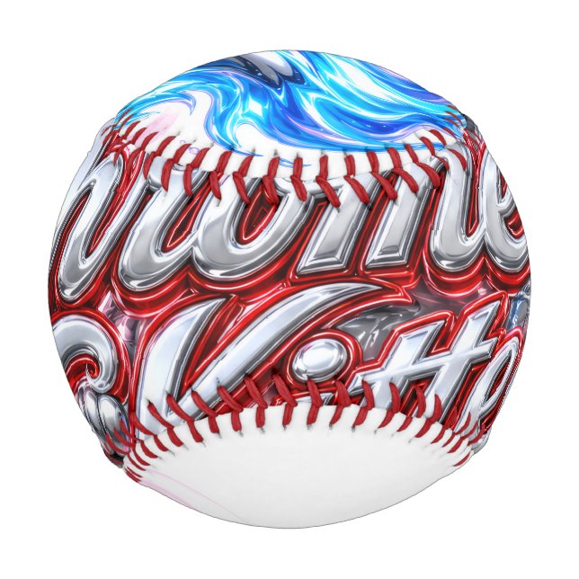 Balle De Baseball CHATON CHROMÉ Baseball Collectible  (Devant)