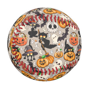Balle De Baseball Chats drôles de Halloween Fête