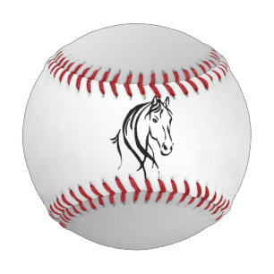 Balle De Baseball Cheval tête sur argent