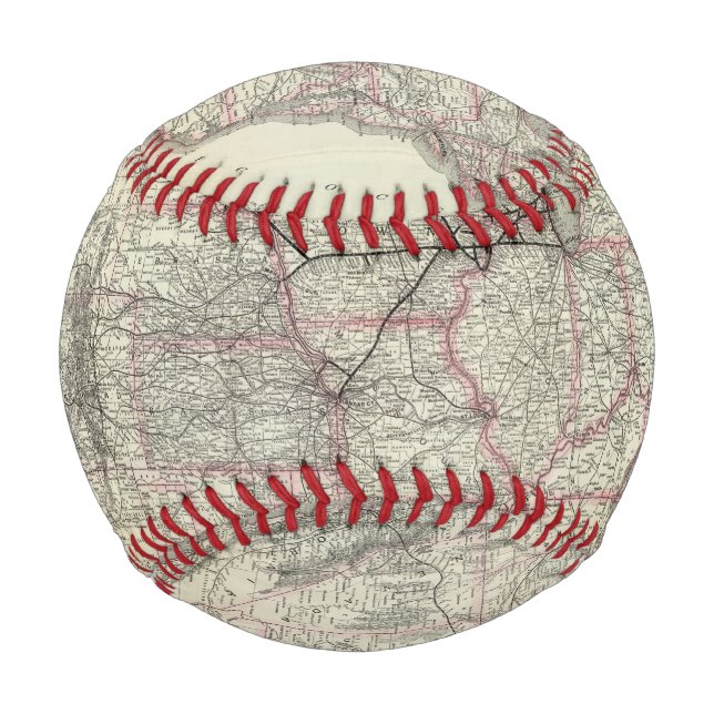 Balle De Baseball Chicago Milwaukee et St Paul Ry et connexions (Devant)