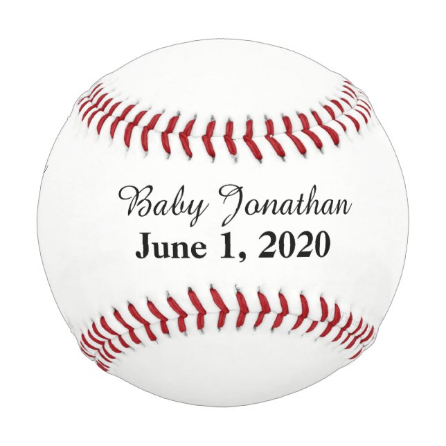 Balle De Baseball Chiffre de naissance de bébé Keepsaké (Devant)