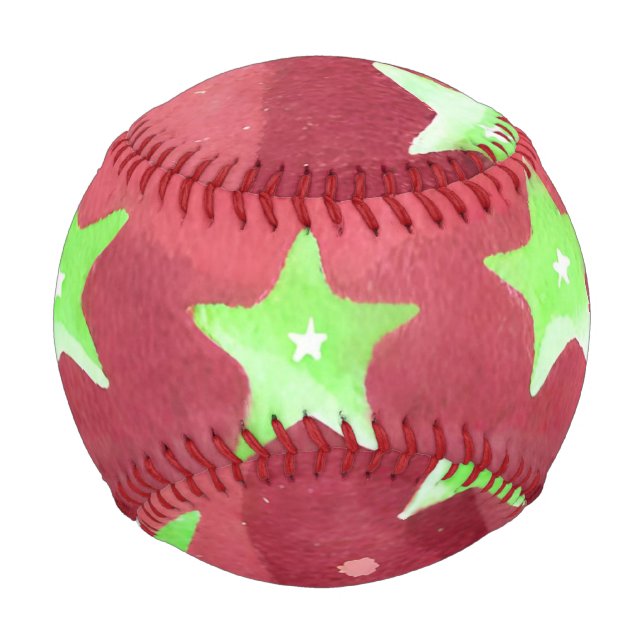 Balle De Baseball ciel rouge avec étoiles (Dos)