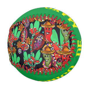 Balle De Baseball Cinco de Mayo Peppers
