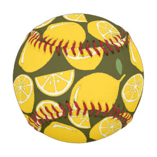 Balle De Baseball Citron Jaune Moderne Amusant mignon