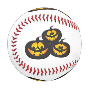 Balle De Baseball Citrouilles d'Halloween aux expressions amusantes