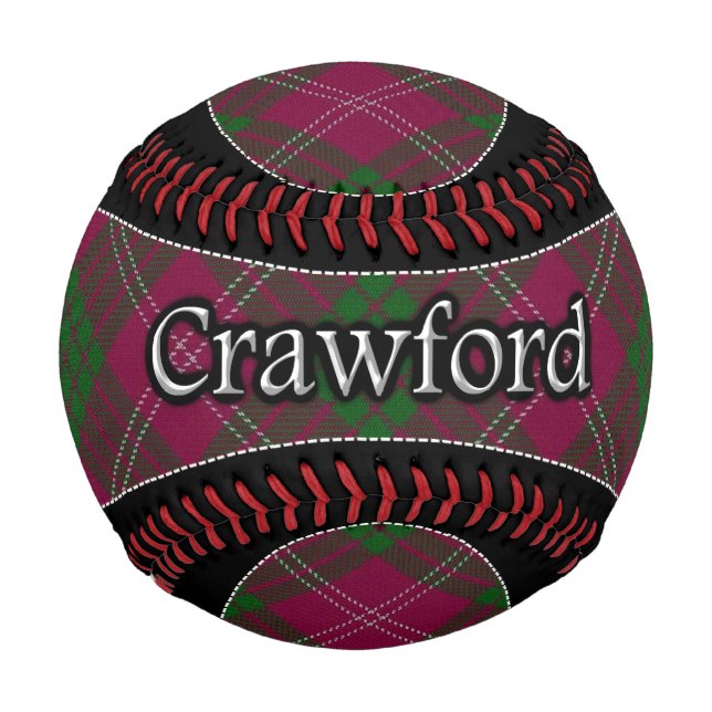 Balle De Baseball Clan Crawford Scottish Dream Tartan (Devant)