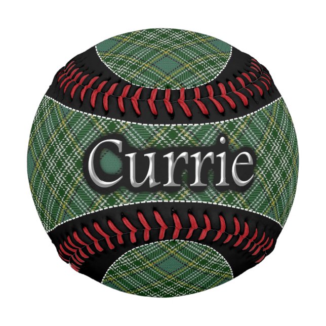 Balle De Baseball Clan Currie Scottish Tartan (Devant)