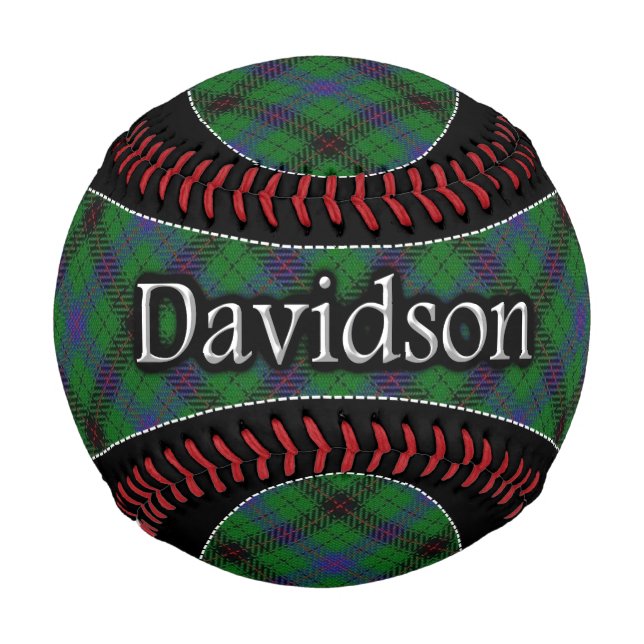 Balle De Baseball Clan Davidson Scottish Dream Tartan (Devant)